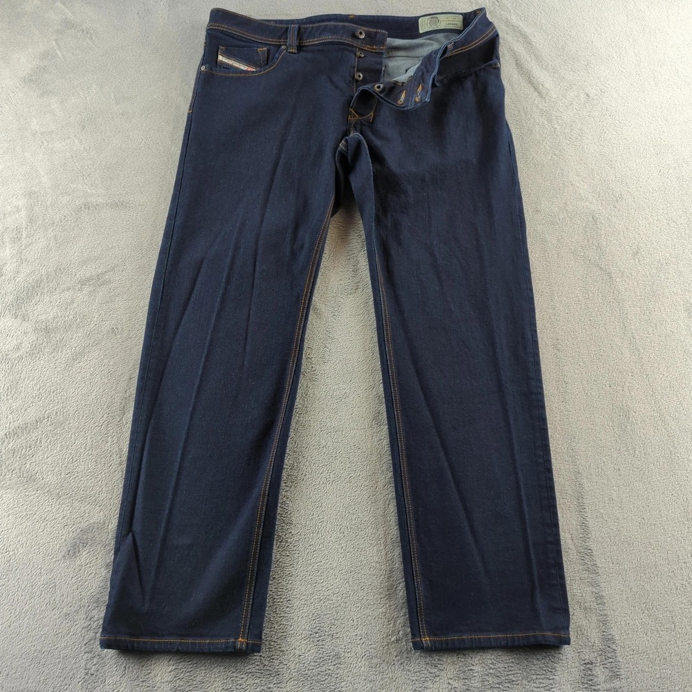 Diesel‎ Larkee Jeans Mens 40x32 Dark Wash Regular Straight Stretch Preppy EUC